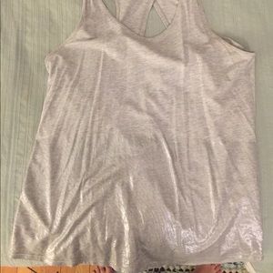 Lululemon open back silvery top